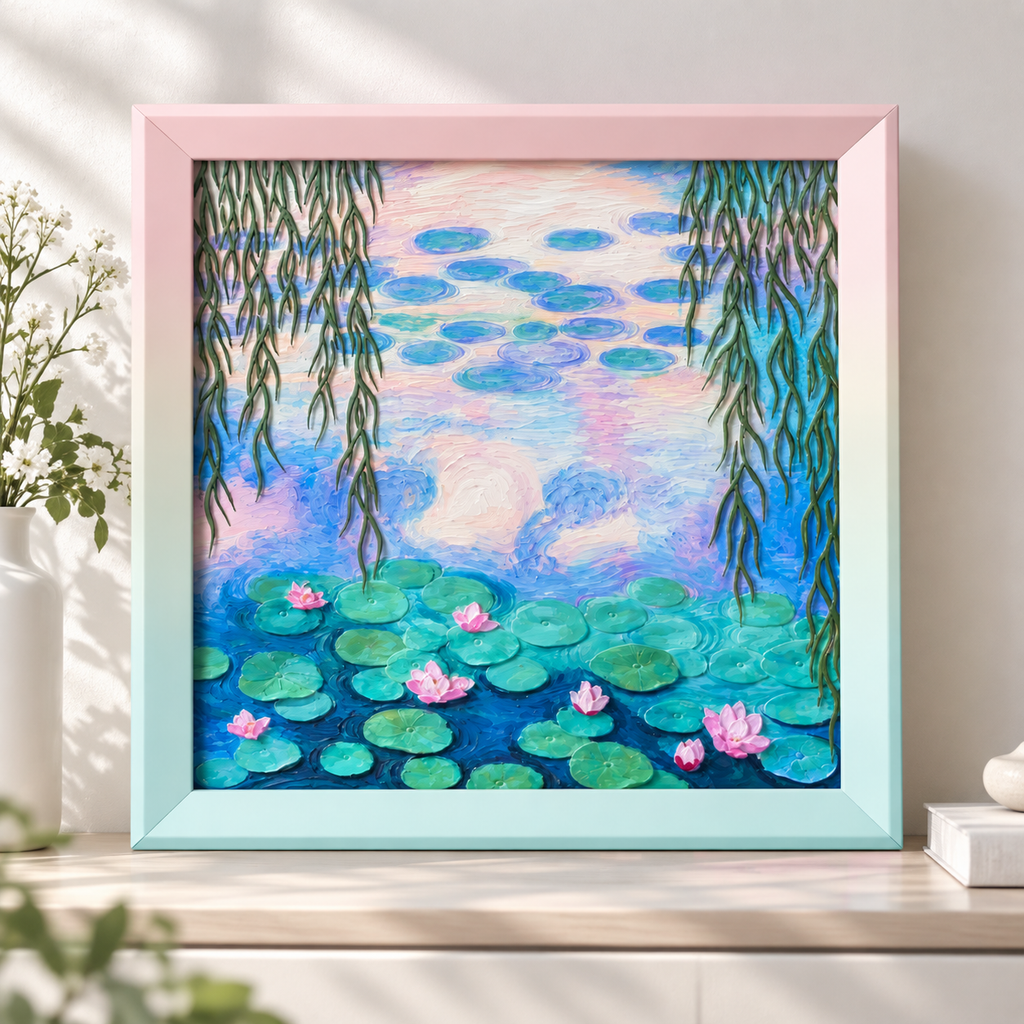 Water Lilies 3D Relief Art Kit