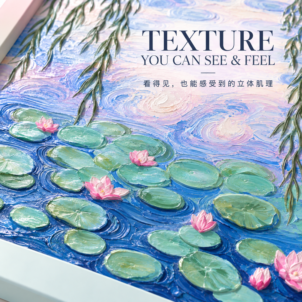Water Lilies 3D Relief Art Kit